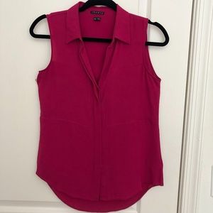 Theory Pink Sleeveless Silk  Top